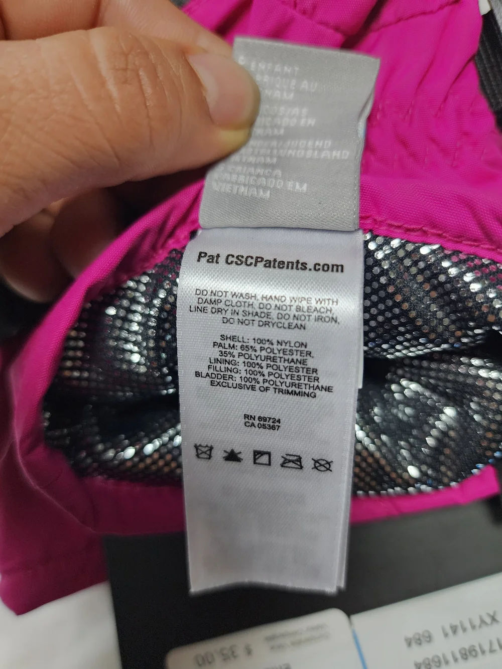 Vibrant Pink Columbia Kids Youth Mittens Omni-tech Waterproof Size Small Youth